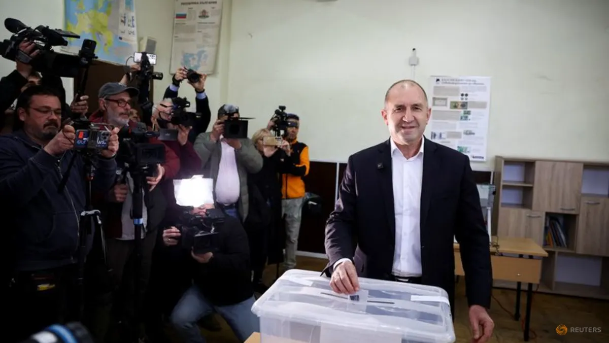 Bulgaria's pro-Russian former president set for landslide election win, exit polls show