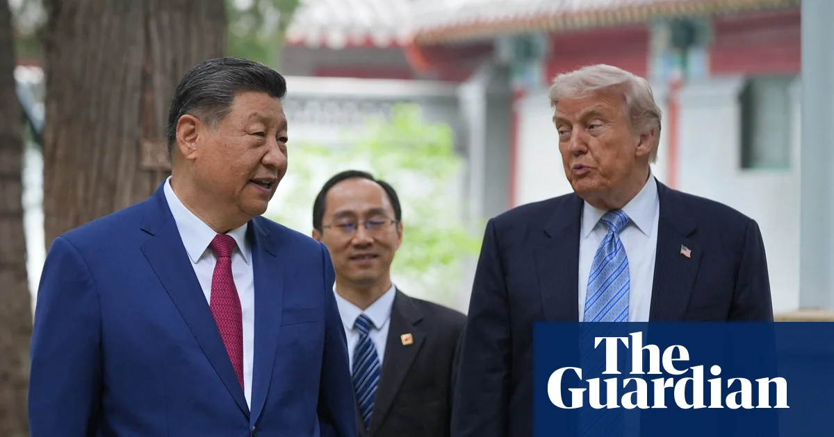 Trump asks if Xi brings other presidents to secret garden during private tour – video