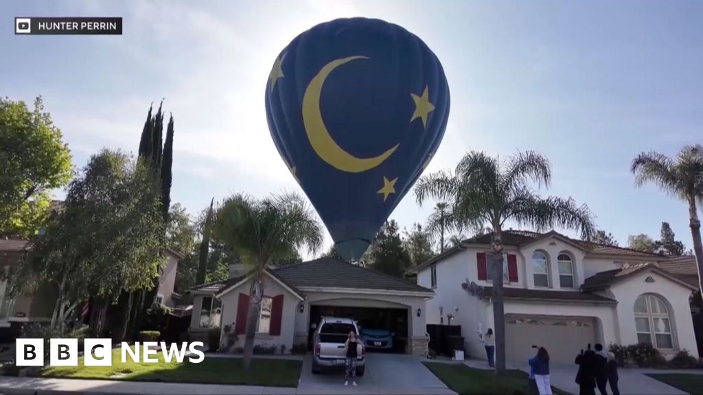 Hot air balloon makes emergency landing in California backyard