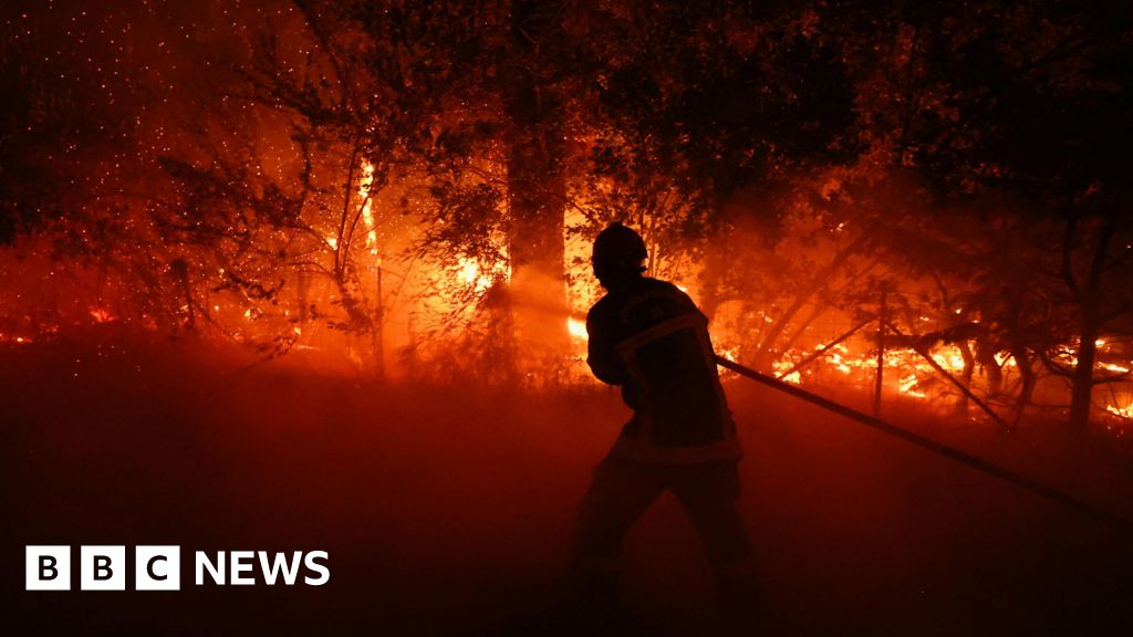 Watch: Wildfires rage across France and Spain
