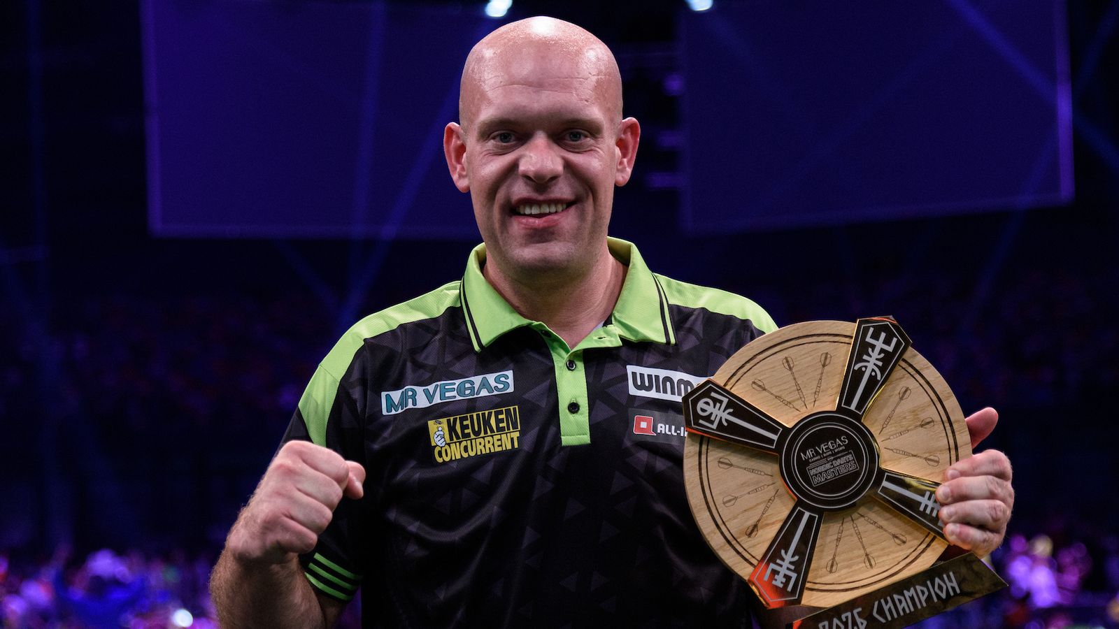 Nordic Darts Masters: Michael van Gerwen wins title as Luke Humphries fumes at whistling in Copenhagen