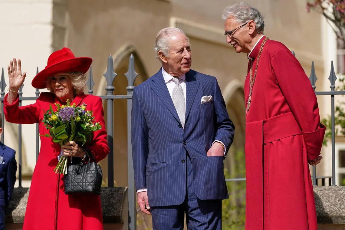 British royals gather for Easter service, with Andrew and his family absent
