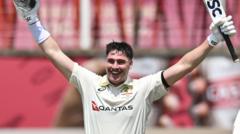 Renshaw century puts Australia on top against South Africa - scorecard