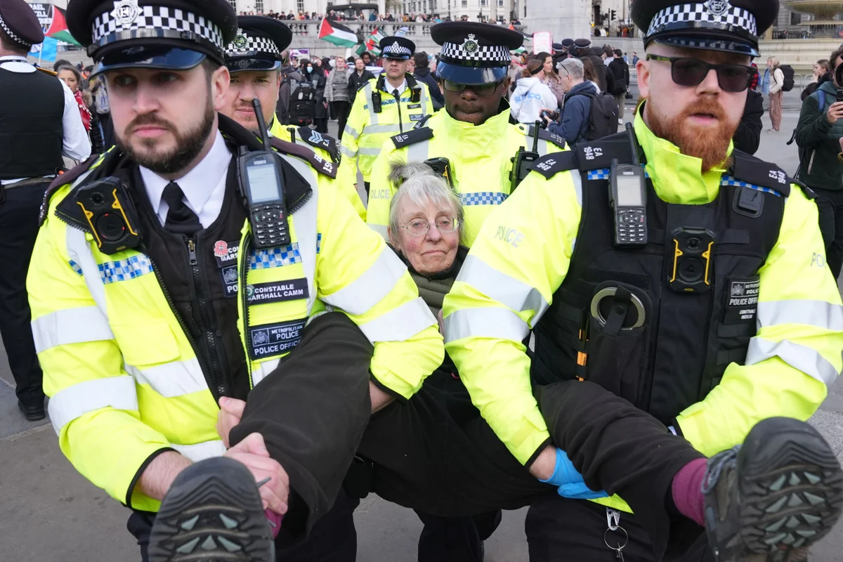 87-year-old among 523 people arrested at protest against Palestine Action ban