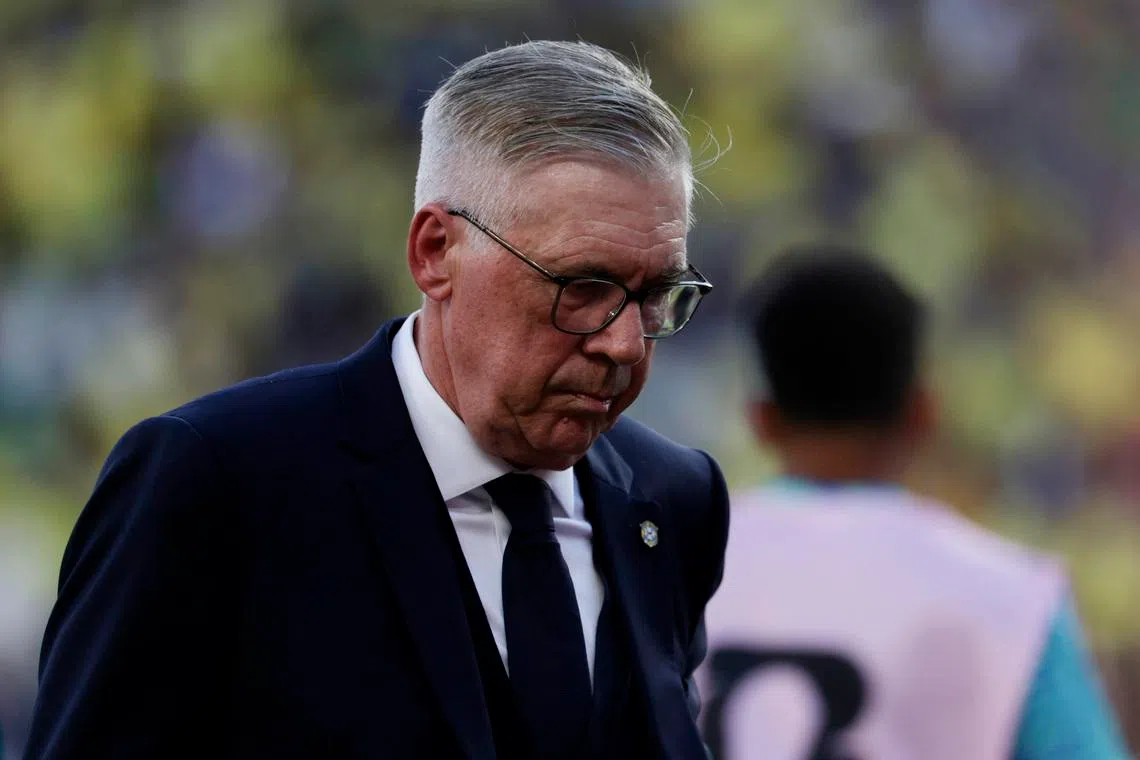 Ancelotti says Brazil must improve after 1-1 World Cup draw