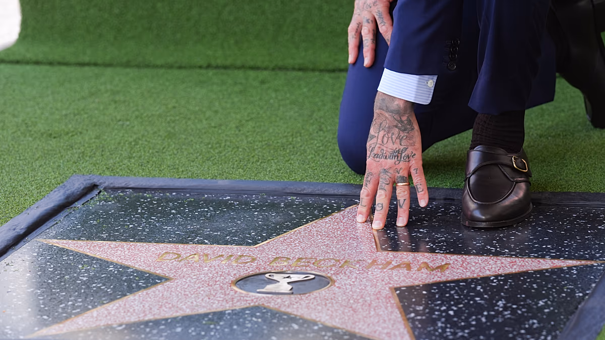 Video. David Beckham receives star on the Hollywood Walk of Fame