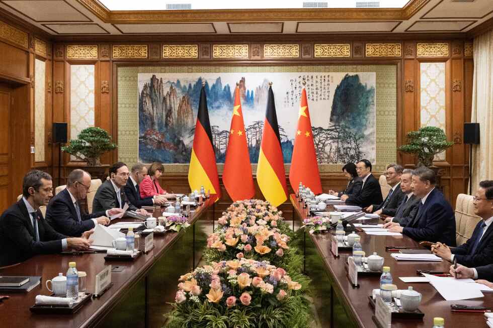 German leader arrives in China to press for fair trade and help ending Ukraine war