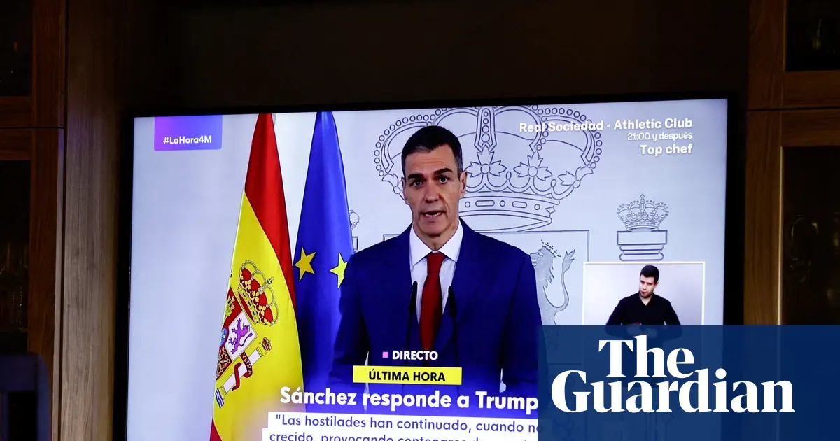 ‘No to war’: Sánchez doubles down after Trump threat to cut off trade with Spain