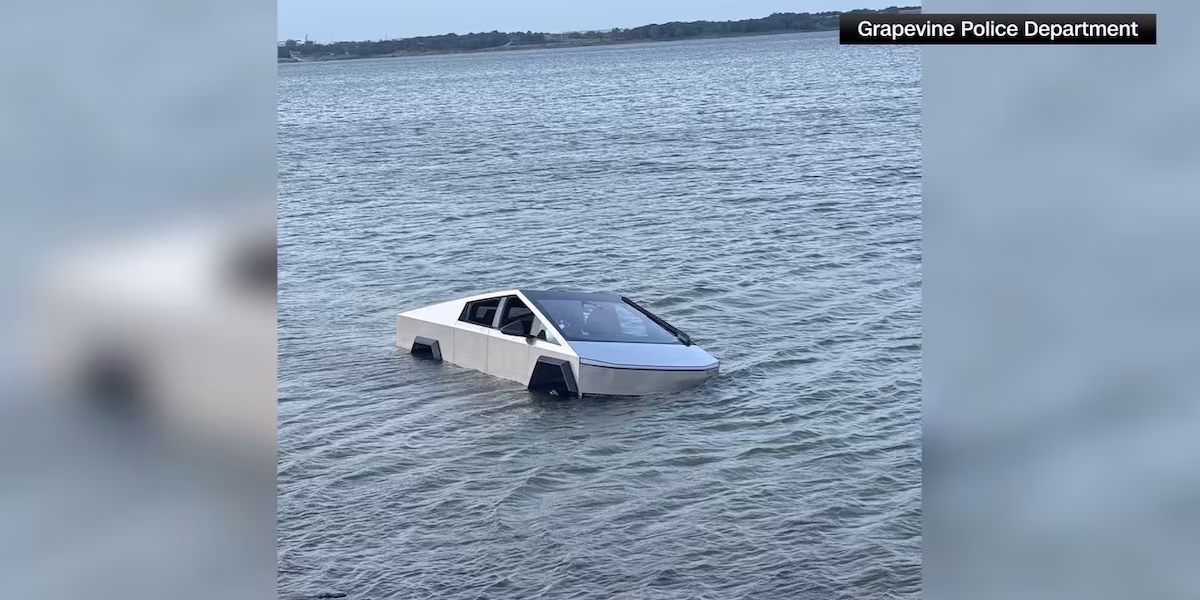 Man purposely drove Cybertruck into lake to test ‘Wade Mode,’ police say