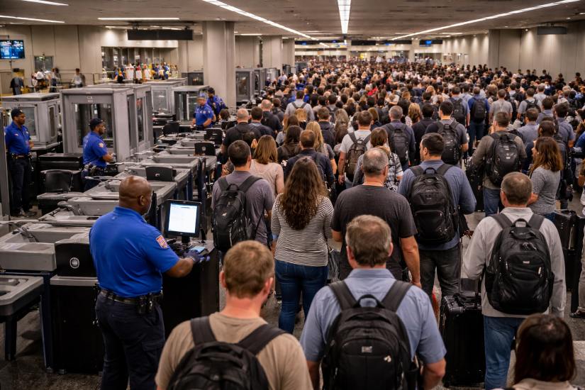TSA Security Lines at U.S. Airports Reach 3 Hours as Worker Absences Rise Amid Government Shutdown