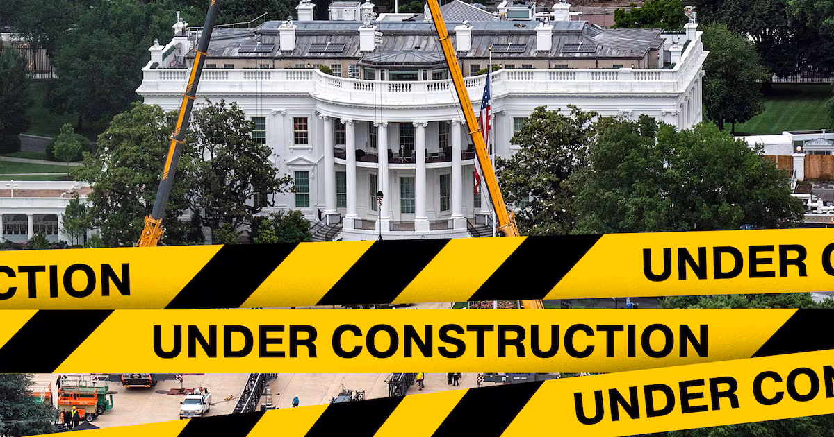 White House Buried in Construction Chaos in Wild New Photo