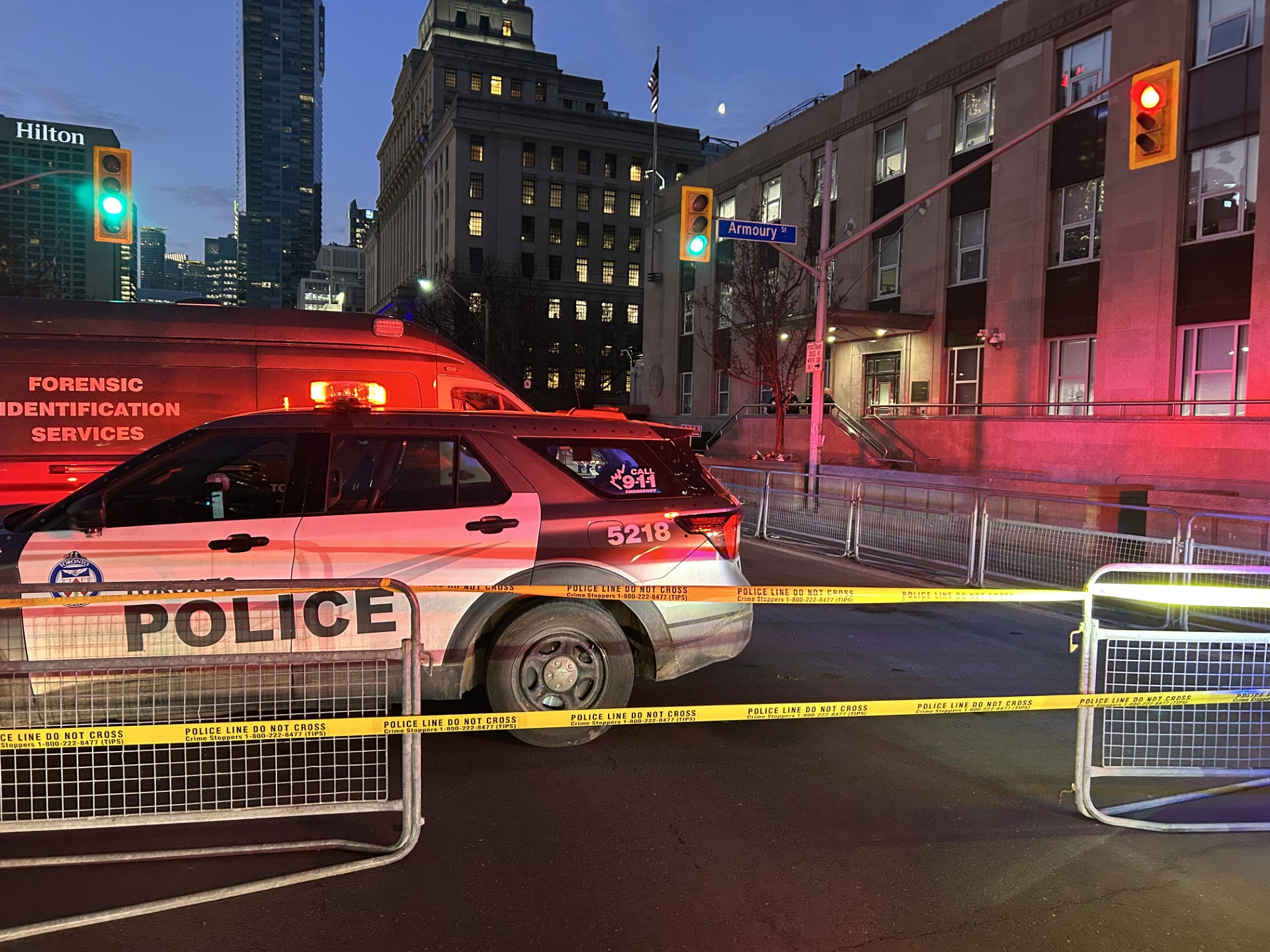 Police investigating after shots fired at U.S. Consulate in downtown Toronto