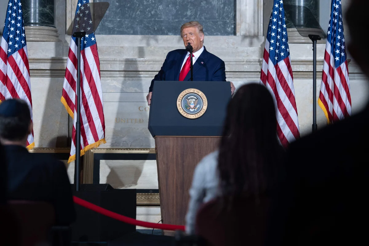 Trump warns of left-wing ‘segregation’ and pushes ‘patriotic education’ in bizarre speech at National Archives