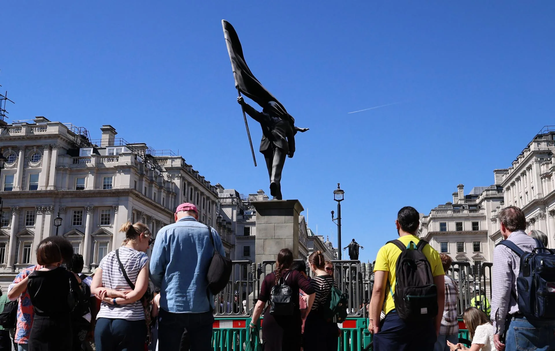Banksy officially presents a new statue in central London