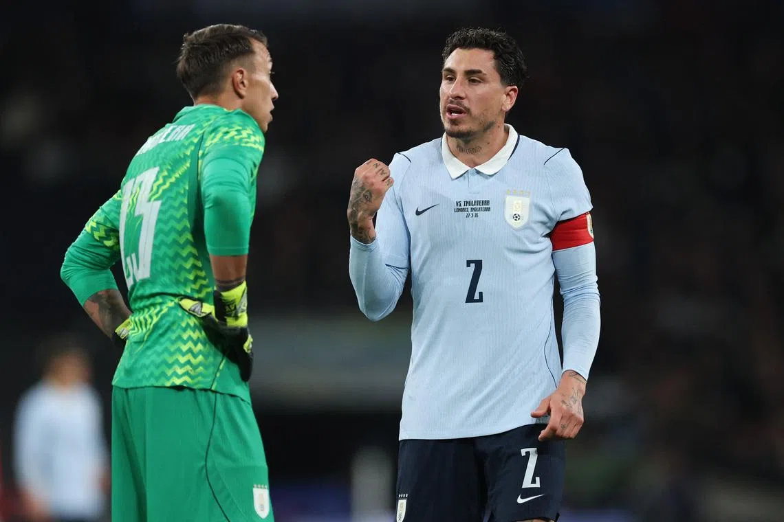 Gimenez benched, Araujo not in squad as Uruguay take on Saudi Arabia
