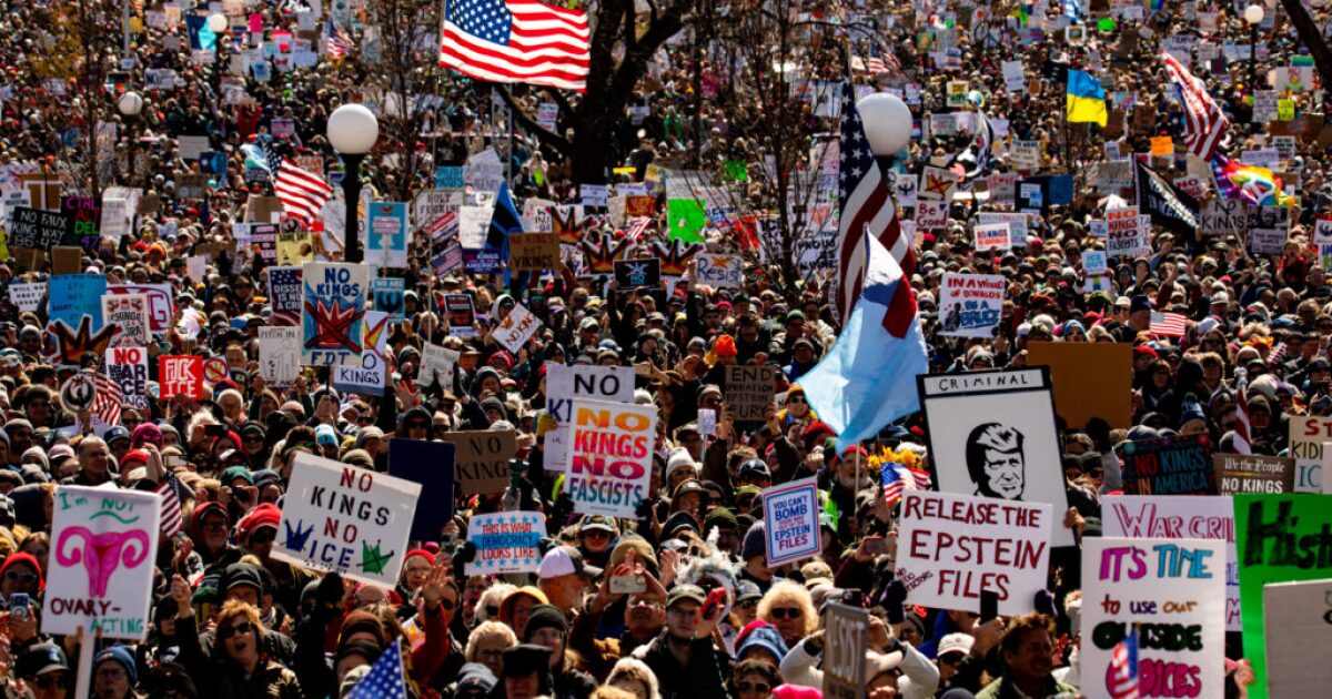 Flagship 'No Kings' protest draws thousands to St. Paul
