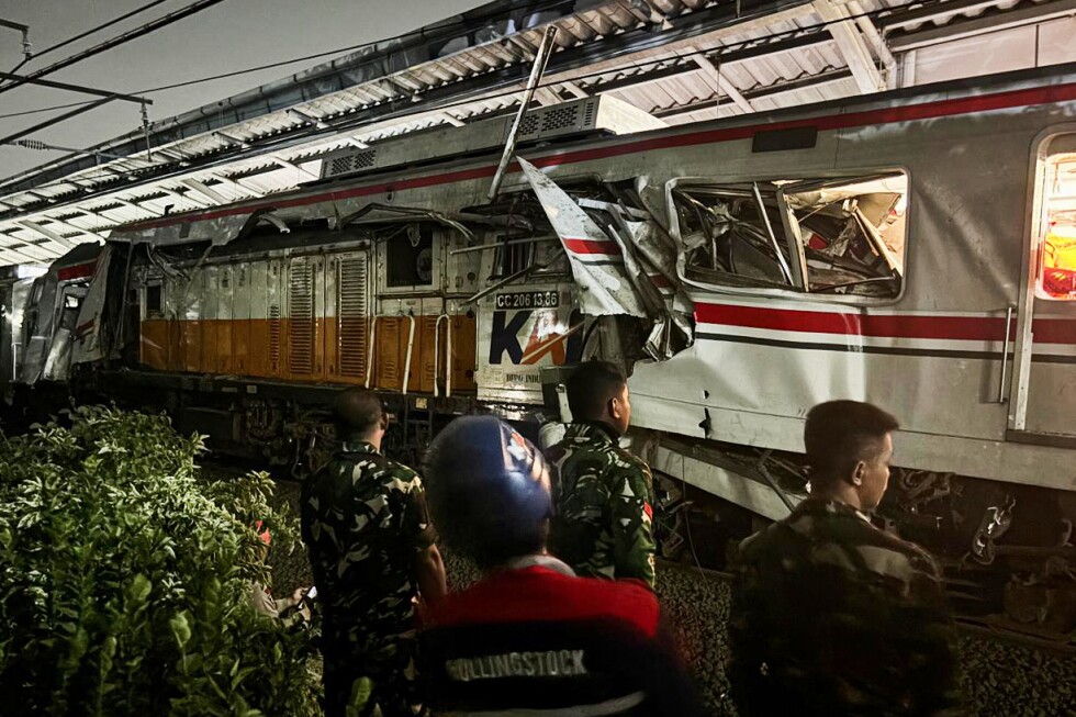 Trains collide near Indonesia's capital, killing at least 4 people