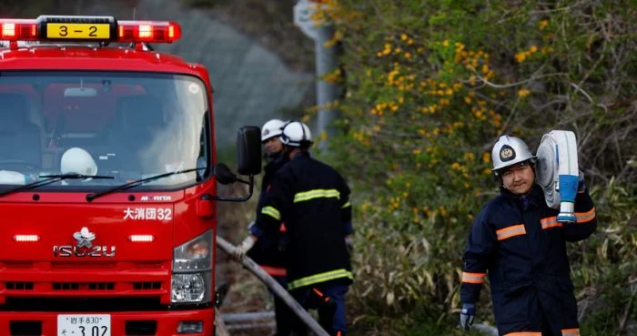 Tsunami survivor battles wildfire to protect hometown in Japan's northeast