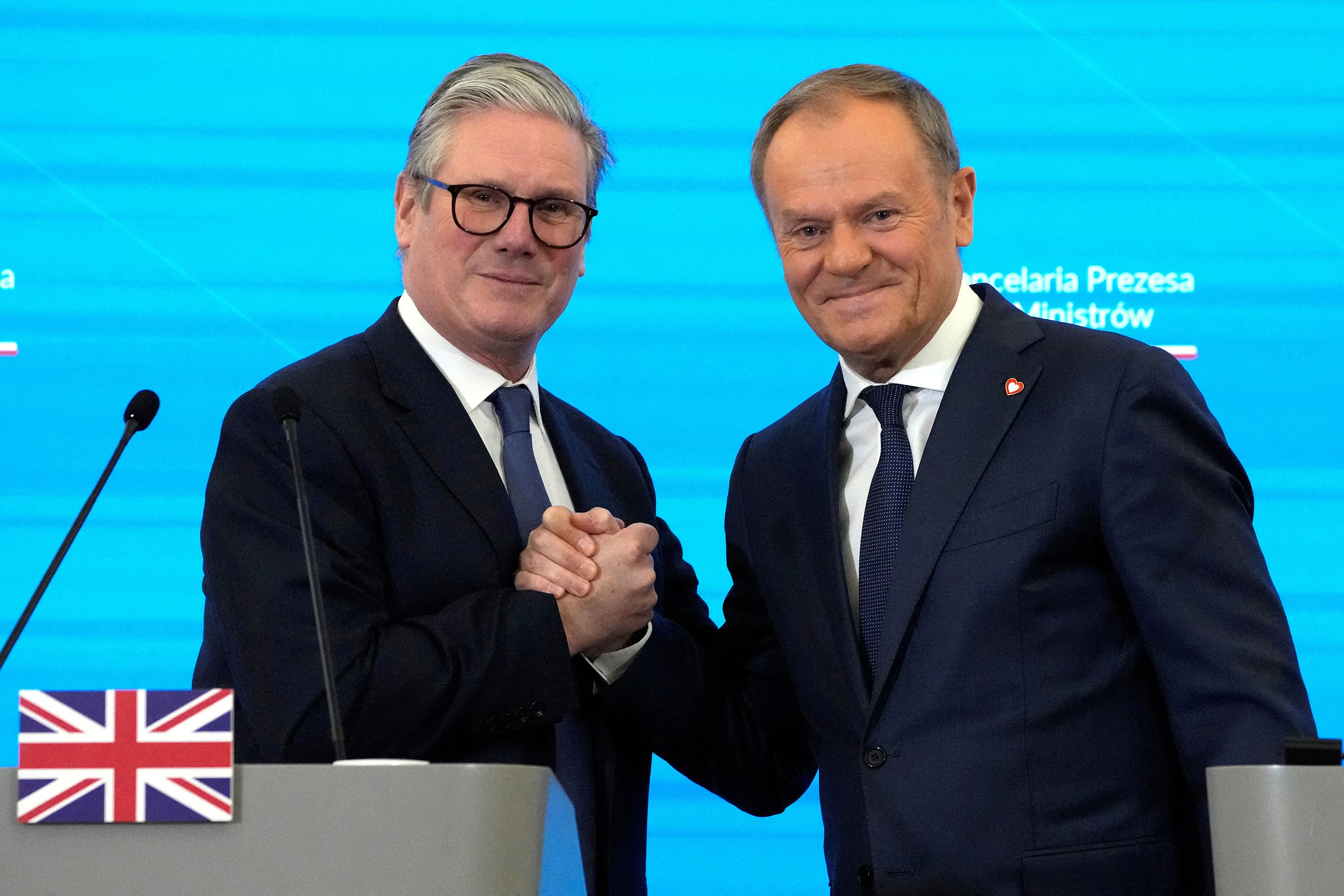 New UK-Poland treaty to focus on defence against Russia, Tusk says