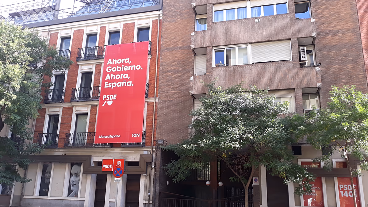 Spanish police search ruling Socialist party headquarters in Madrid