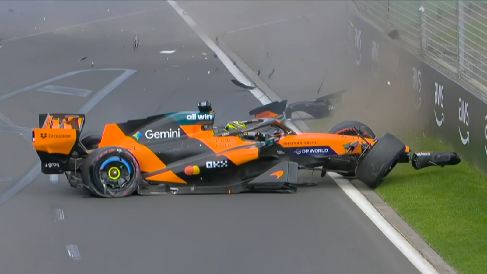 Oscar Piastri: McLaren driver unable to start Australian GP after crashing on way to grid at home race in Melbourne