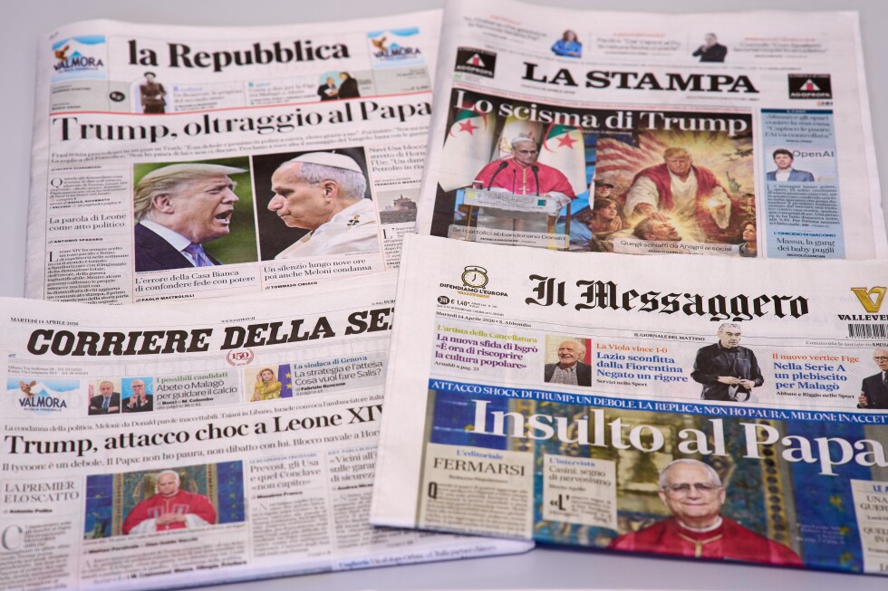 Vatican visitors slam Trump over attacks on the US-born pope's message of peace