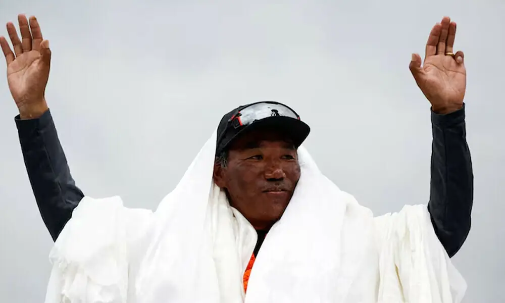 Nepali Sherpa scales Mount Everest for a record 32nd time