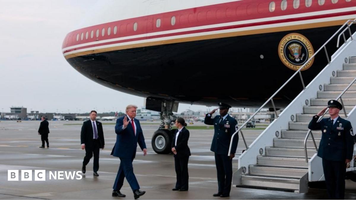 Trump confirms he switched planes after Nato summit because of possible threat