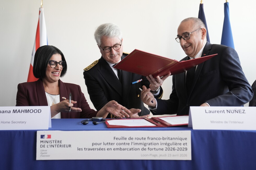 Britain and France sign a 3-year deal to curb small-boat channel crossings