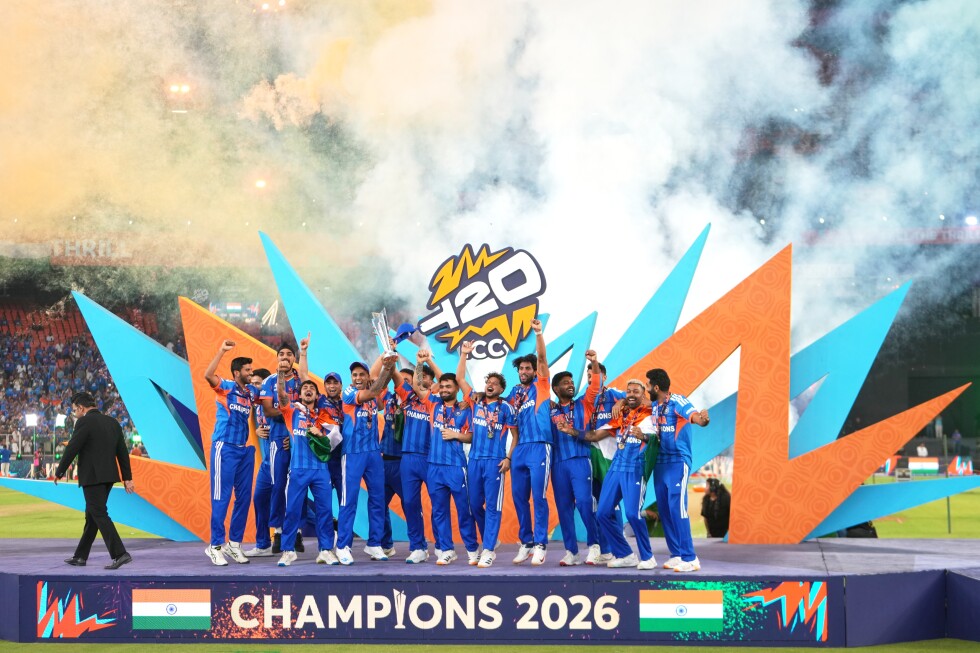 Brilliant India crushes New Zealand by 96 runs to win Twenty20 World Cup for a record 3rd time