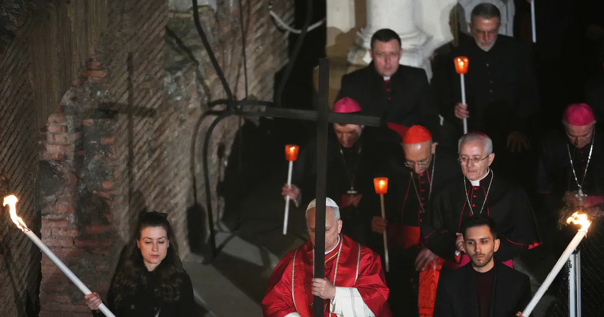 Pope Leo’s Good Friday service offers prayer for deported children