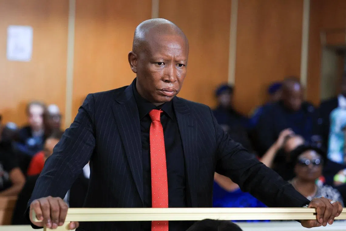 South African politician Malema given five-year prison sentence in firearm case
