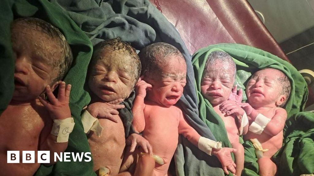 Ethiopian woman's joy at rare quintuplets after 12 years trying for a baby