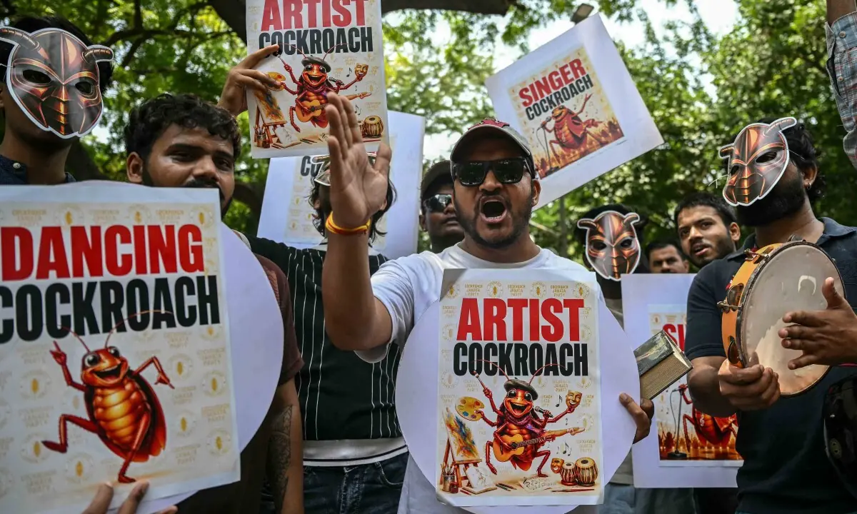 Founder of India's 'Cockroach Party' arrives in New Delhi to protest Modi