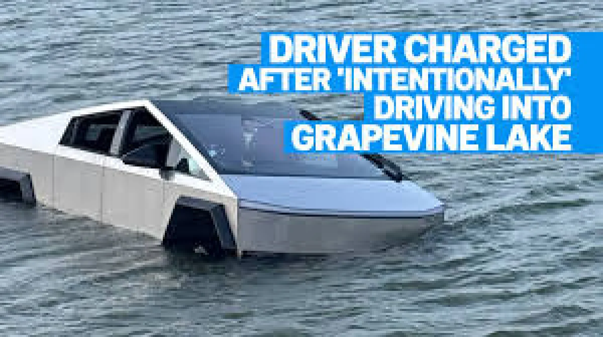 Texas man arrested after driving Tesla Cybertruck into lake to test Wade Mode