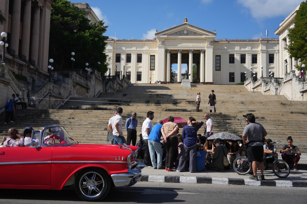Students stage a sit-in at Havana University as Cuba's energy crisis slashes classes
