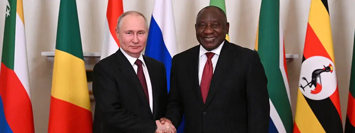 Ramaphosa thanks Putin for return of men lured into Russia war
