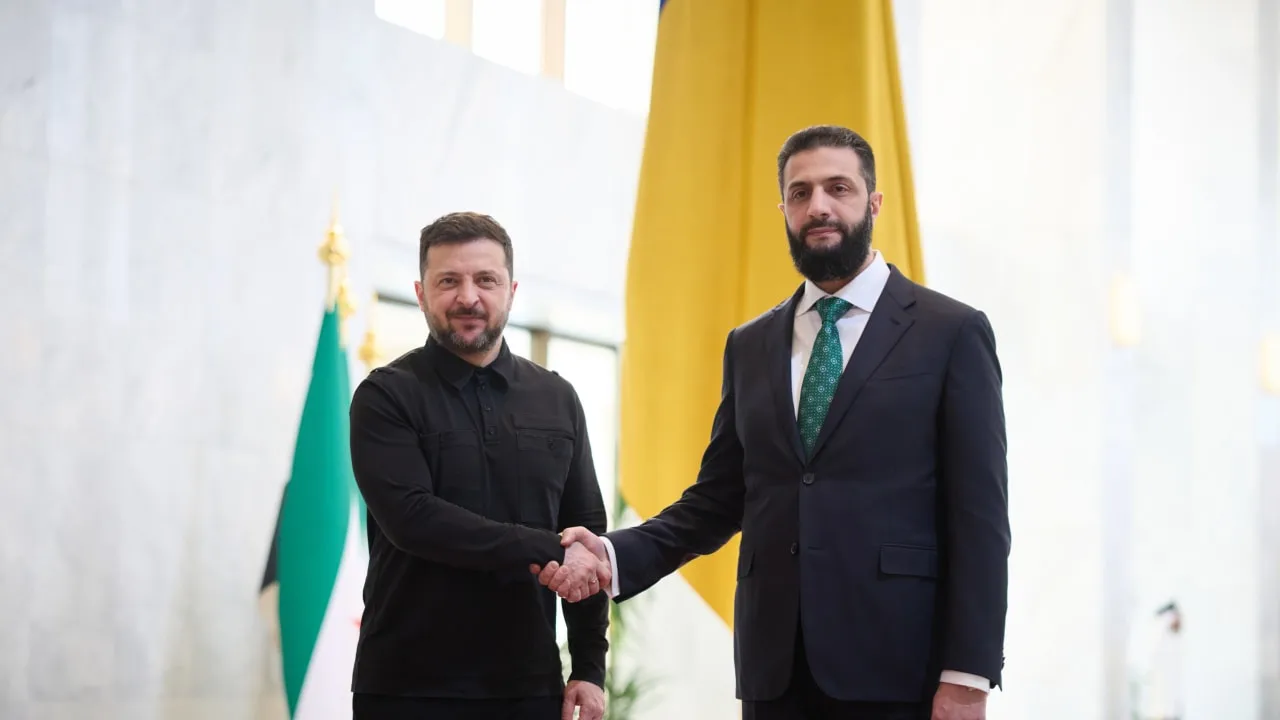 Zelensky, Sharaa meet to discuss security cooperation in light of Iran war