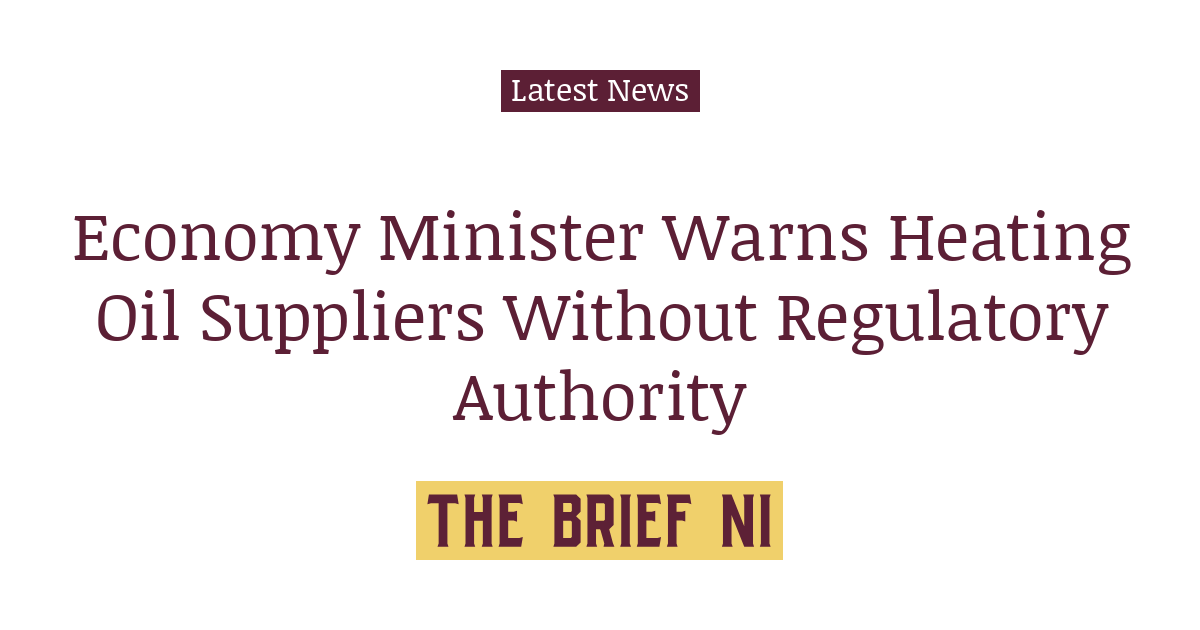Economy Minister Warns Heating Oil Suppliers Without Regulatory Authority