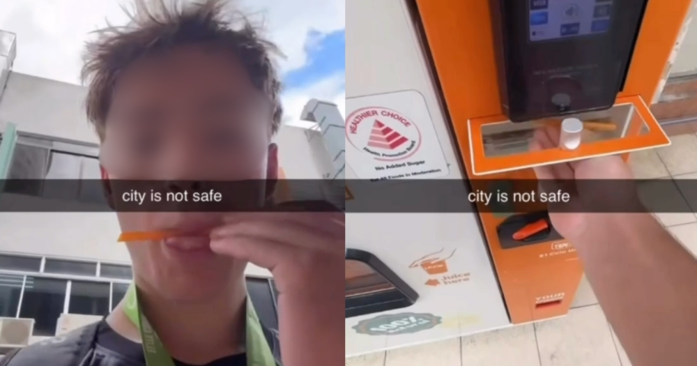 Teen filmed licking iJooz vending machine straw charged with mischief, public nuisance in Singapore