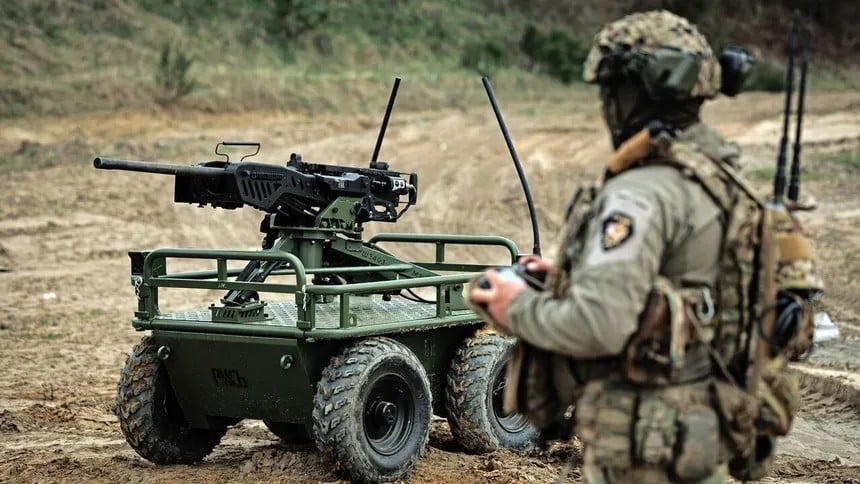 Ukrainian robots capture a military position