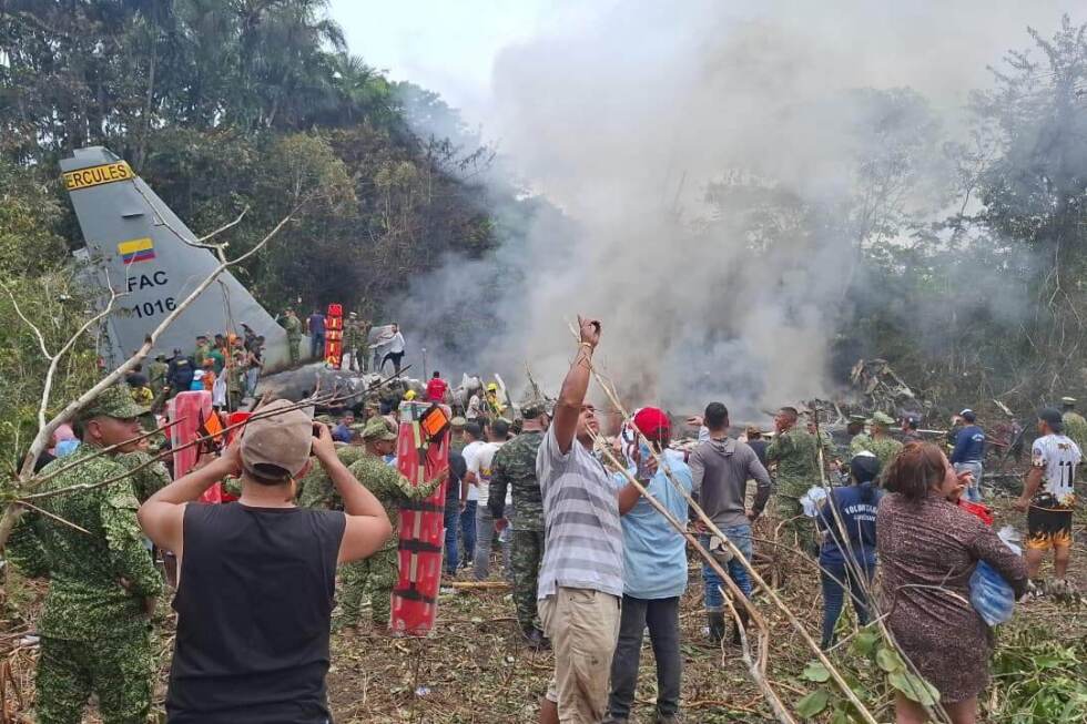 At least 66 killed in military plane crash in Colombia, head of armed forces says