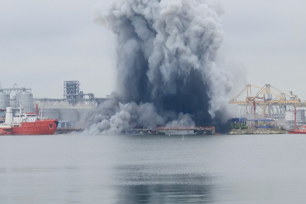 A maritime drone explodes at a Romanian Black Sea port, no one hurt