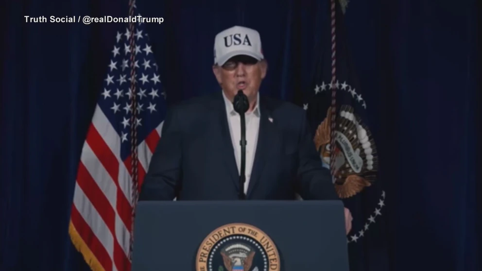 Video President Trump announces 'major combat operations' in Iran
