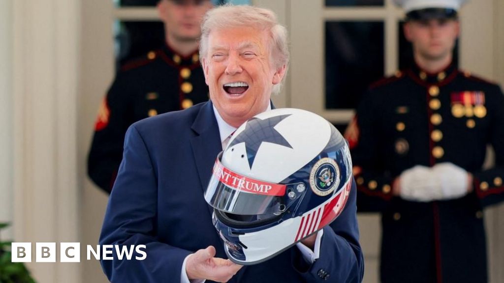 Trump watches IndyCar pit stop outside White House