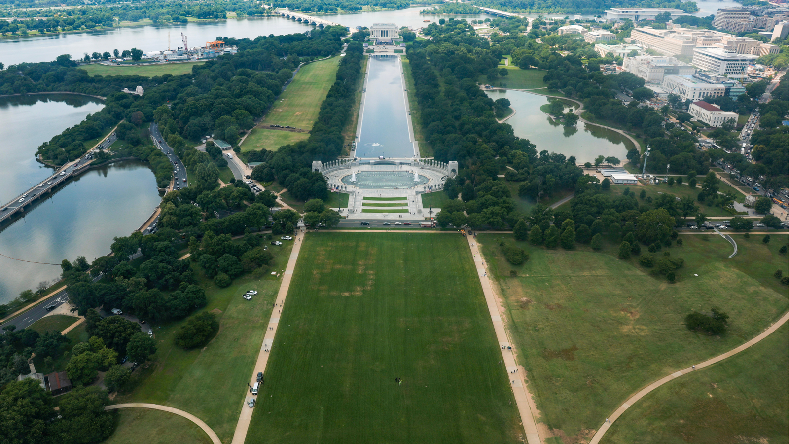 Giant '86 47' found marked in the grass on the National Mall