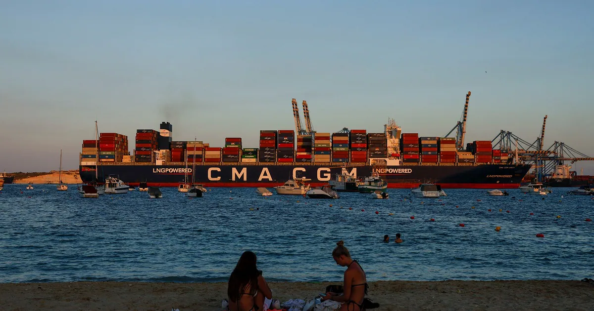 French-owned container ship passes Strait of Hormuz, data shows