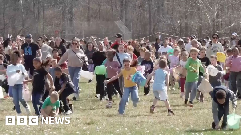 Marshmallows fall from the sky at annual Michigan Easter event