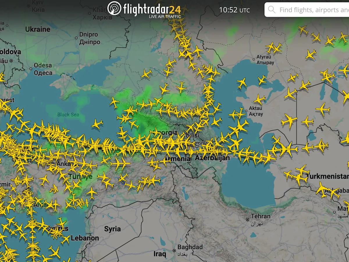 The narrow corridor planes are being pushed through to avoid the Middle East just got even narrower