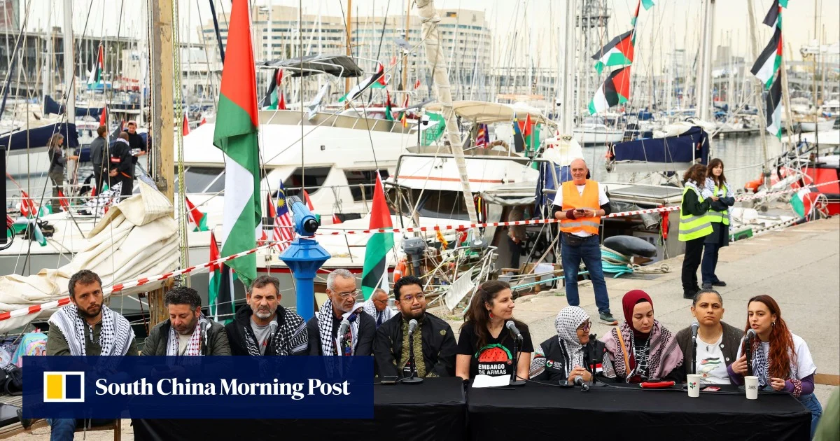 Sumud aid flotilla departs Spain for Gaza to break Israeli blockade